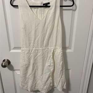 BB Dakota Cream V-Neck Sleeveless A-Line Dress